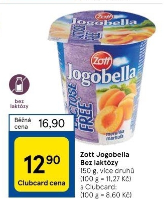 Jogurt bez laktózy Jogobella Zott