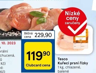 Kuřecí prsní řízky Tesco