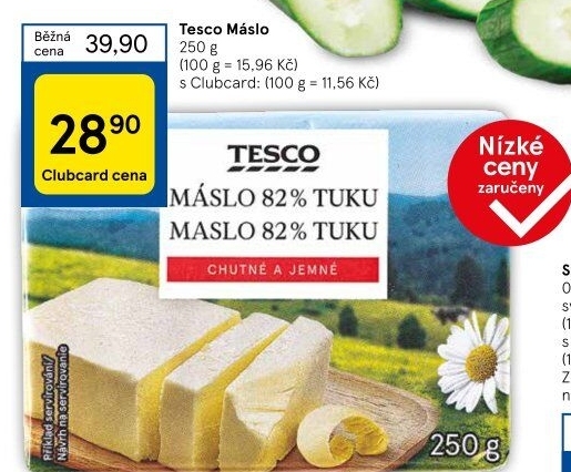 Máslo Tesco