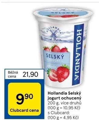 Ochucený jogurt selský Hollandia