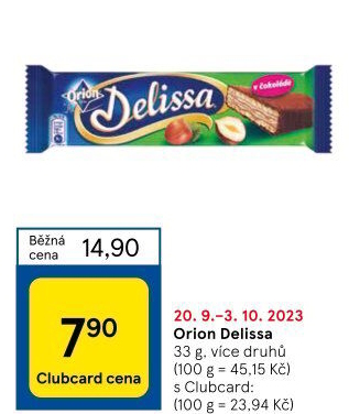 Oplatky celomáčené Delissa Orion