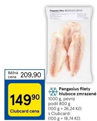 Pangasius filety mražený