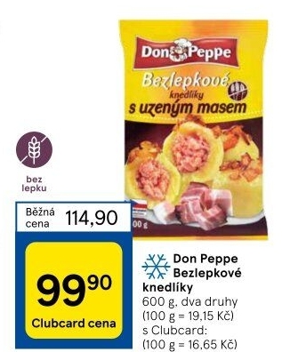 Plněné knedlíky bez lepku mražené Don Peppe