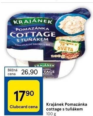 Pomazánka Cottage s tuňákem Krajánek
