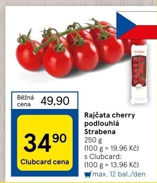 Rajčata cherry keříková Čerstvě utrženo
