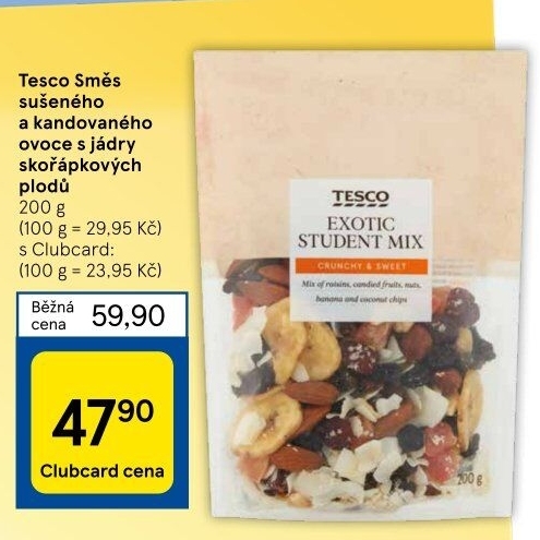 Směs sušeného ovoce a ořechů Tesco