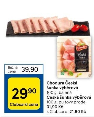 Šunka česká výběrová Beskydské uzeniny Chodura