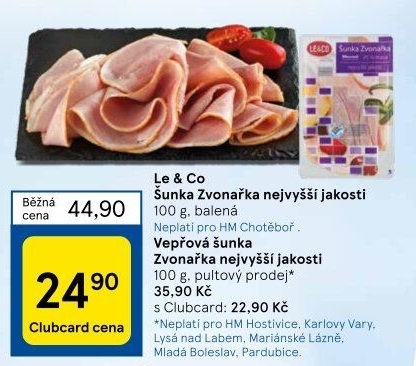 Šunka Zvonařka nejvyšší jakosti LE&amp