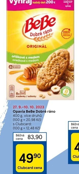 Sušenky BeBe Dobré ráno Opavia