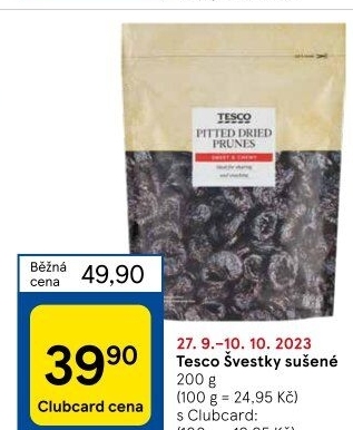 Švestky sušené Tesco