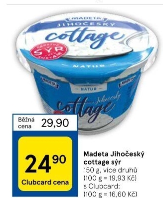 Sýr Cottage Jihočeský Madeta