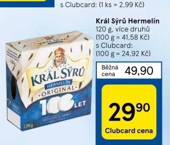 Sýr Hermelín Král sýrů