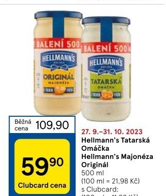 Tatarská omáčka Hellmann'