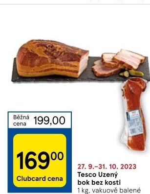Uzený bok bez kosti Tesco