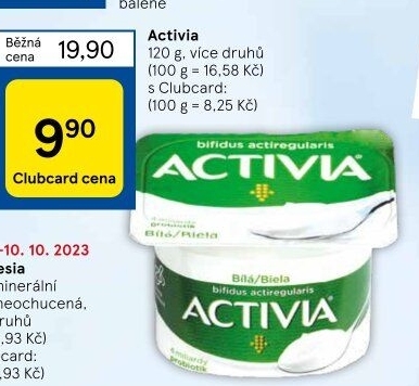 Bílý jogurt Activia Danone