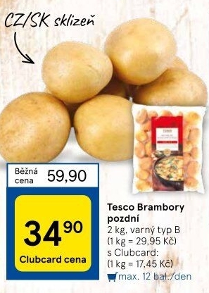 Brambory konzumní pozdní Tesco