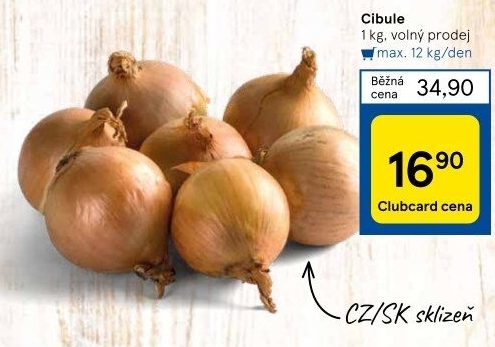 Cibule kuchyňská žlutá