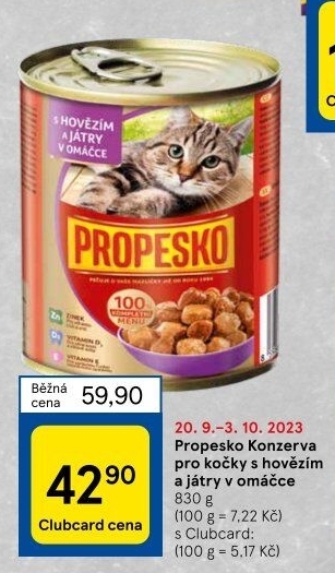 Konzerva pro kočky Propesko