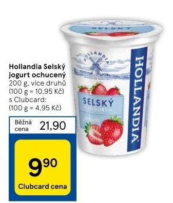 Ochucený jogurt selský Hollandia