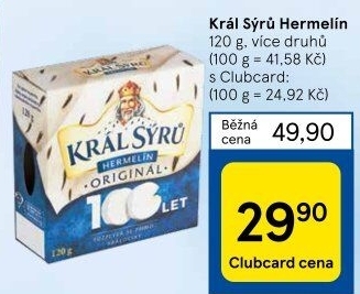 Sýr Hermelín Král sýrů