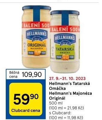 Tatarská omáčka Hellmann'