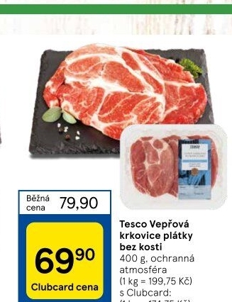 Vepřová krkovice bez kosti Tesco