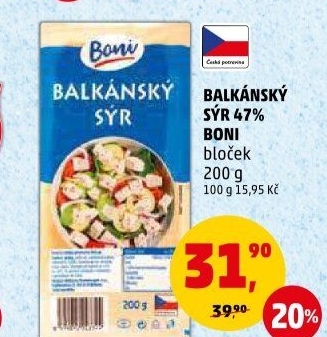 Balkánský sýr Boni