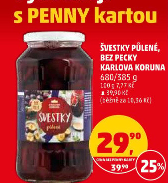 Kompot švestky Karlova Koruna
