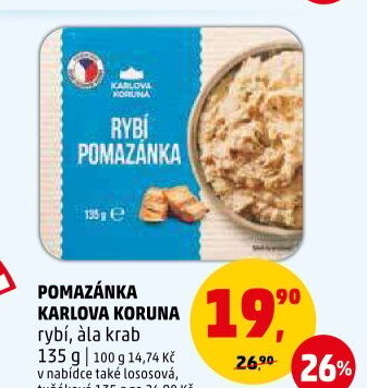 Rybí pomazánka Karlova Koruna