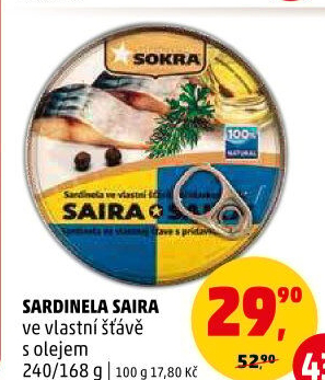 Sardinela ve vlastní šťávě Saira Sokra