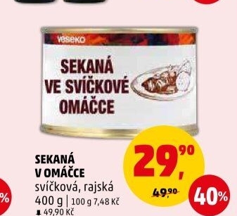 Sekaná ve svíčkové omáčce Veseko