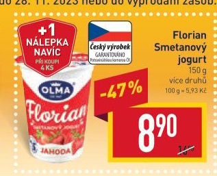 Jogurt smetanový Florian Olma
