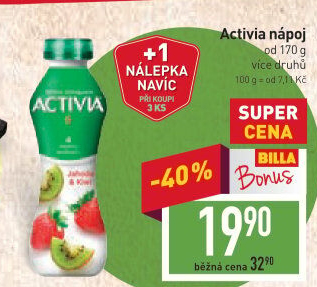 Jogurtový nápoj Activia Danone