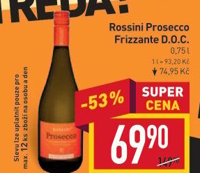 Prosecco DOC Frizzante Rossini