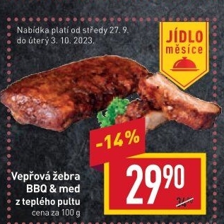Vepřová žebra marinovaná grilovaná