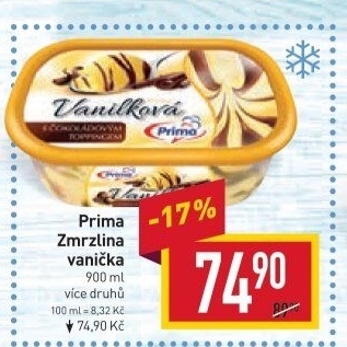 Zmrzlina ve vaničce Prima