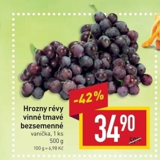 Hrozny tmavé bezsemenné