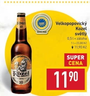 Pivo světlé Velkopopovický Kozel