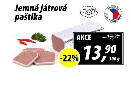 Paštika játrová jemná