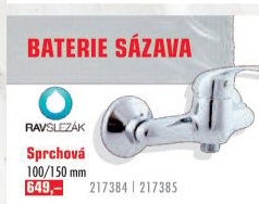 Baterie sprchová Sázava Ravslezák