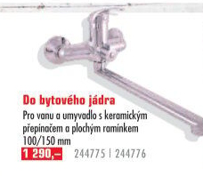 Baterie umyvadlová a vanová nástěnná Sázava