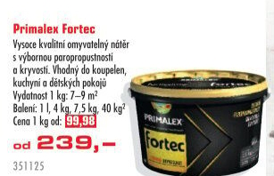 Interiérová barva Primalex Fortec