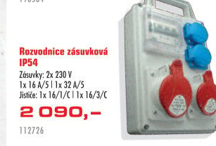 Jištěná zásuvková rozvodnice
