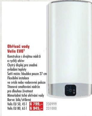 Ohřívač vody 50 Velis EVO EU Ariston