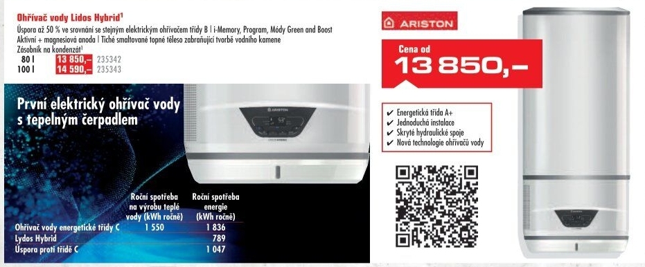 Ohřívač vody Lidos Hybrid Ariston
