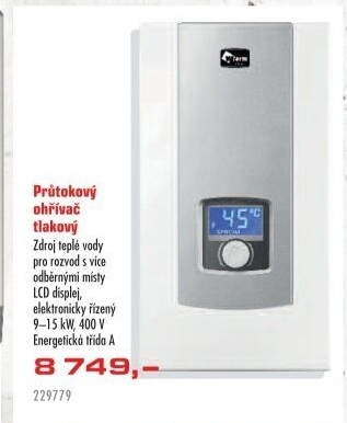 Průtokový ohřívač digitální Wterm