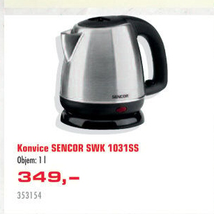 Rychlovarná konvice Sencor SWK 1031SS
