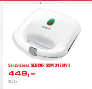 Sendvičovač Sencor SSM 3120WH