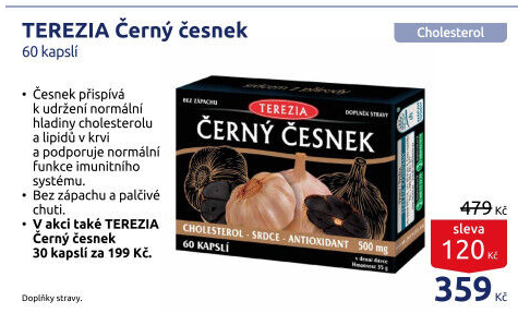Doplněk stravy Černý česnek Terezia