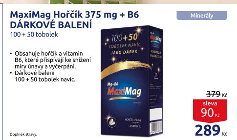 Doplněk stravy Hořčík + B6 MaxiMag Zdrovit